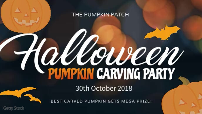 Copy of Halloween Pumpkin Carving Facebook Cover Video | PosterMyWall
