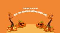 Halloween Pumpkin Carving Party Twitter Post template