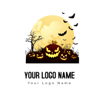 Halloween Pumpkin Logo template