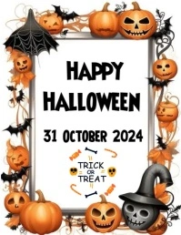 Halloween pumpkin patch Løbeseddel (US Letter) template