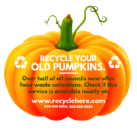 白色 Pumpkin Recycling Persegi Template