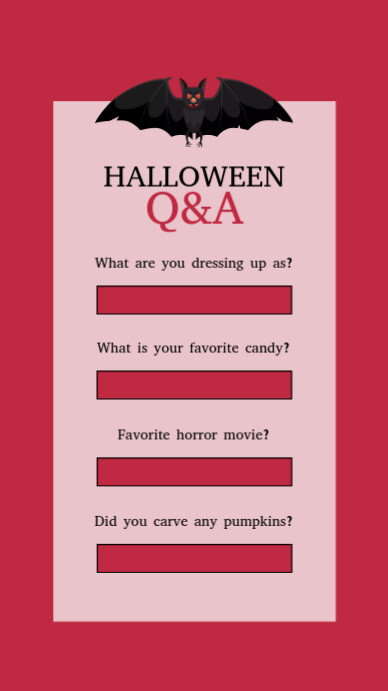 Halloween Q&A Instagram Story template
