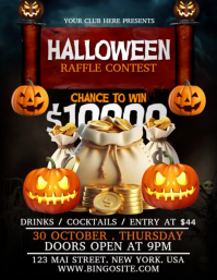 Halloween Raffle Contest Flyer (US Letter) template