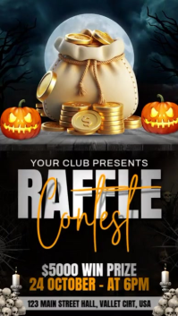Halloween Raffle Contest Instagram Story template