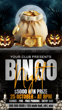 Halloween Bingo Night WhatsApp Status template