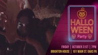 Halloween Rave Neon Invitation Video Template Ekran reklamowy (16:9)