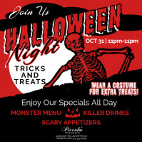 Negro Halloween Night Event Carré Template