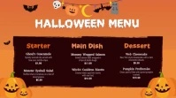 Halloween restaurant menu template Digitale Vertoning (16:9)