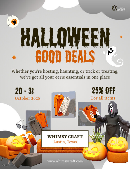 Halloween Accessories Retail Deal Ulotka (US Letter) template