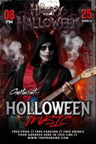 Halloween Rock Band Poster Plakat template