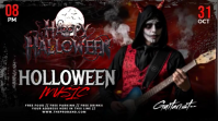 Halloween Rock Band Thumbnail template