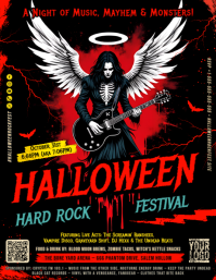 Halloween Rock Concert Flyer Ulotka (US Letter) template