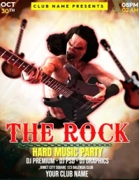 Halloween Rock Party Video Ads Flyer (Letter pang-US) template