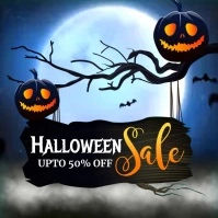halloween sale, halloween, happy halloween Publicación de Instagram template