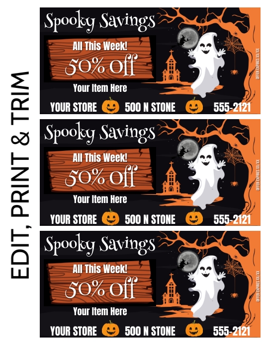 Copy of HALLOWEEN SALE (Newspaper Inserts & Flyers) | PosterMyWall
