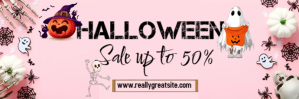 halloween sale ad email header E-mail-overskrift template