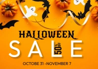 Halloween Sale Ads A4 template
