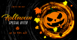 HALLOWEEN SALE BANNER Obraz udostępniany na Facebooku template