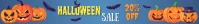 Halloween Sale banner template free 728x90 Leaderboard