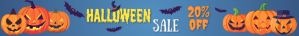Halloween Sale banner template free 728x90 Førertavle