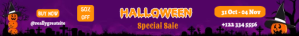 Purple Halloween Sale Papan Peringkat Template