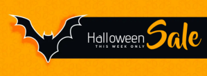 橙色 Halloween Sale Facebook Cover Photo Template