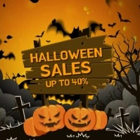 halloween sale Instagram Post template