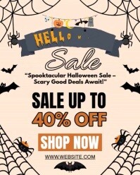 Hvid Halloween Sale Instagram Portrait Template