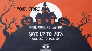 Rød Halloween Sale Digitalt display Template