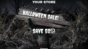 Sort HALLOWEEN SALE Digitalt display Template