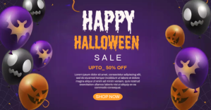 Halloween Sale Obraz udostępniany na Facebooku template