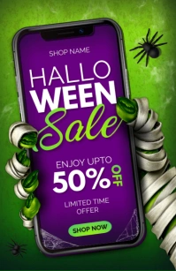 halloween sale Tabloid template