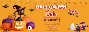 Laranja Halloween Sale Facebook-coverfoto Template