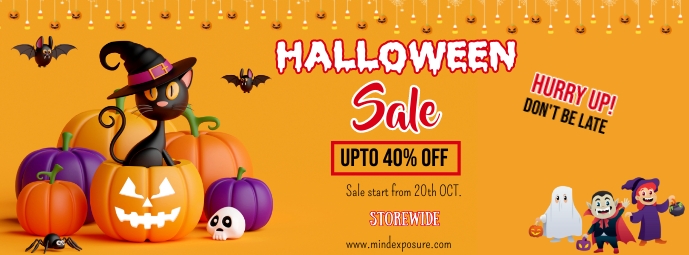 halloween sale facebook cover ad (1) template