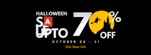 Zwart Halloween Sale Facebook Cover Photo Template