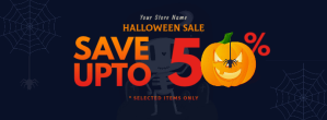 Paars Halloween Sale Facebook Cover Photo Template