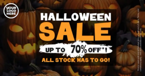 Halloween sale facebook shared image video Obraz udostępniany na Facebooku template