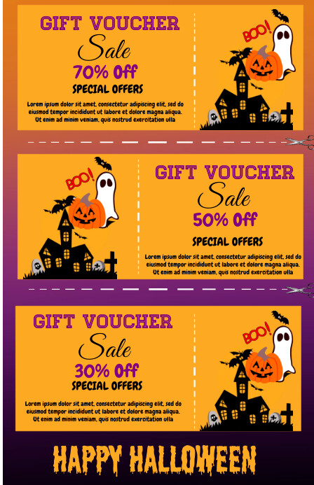 halloween sale gift voucher tabloid (1) template