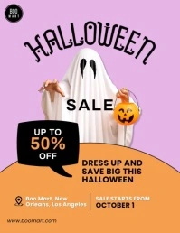 Halloween Sale Graphic Volante (Carta US) template