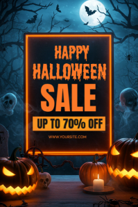 Halloween Sale Menu Plakat template