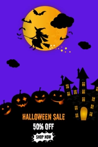 Halloween Sale Pinterest template