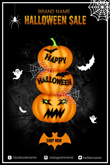 Halloween Sale Pinterest template