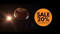 halloween sale retail shopping costume offer Facebook Cover Video (16:9) template