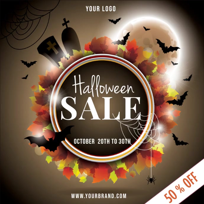 halloween sale template, fall sale PosterMyWall