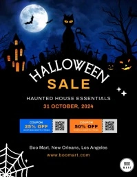 Halloween Sale Template Volante (Carta US)