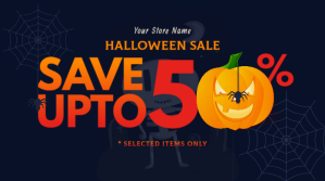 Пурпурный Halloween Sale Promotion Post sa Twitter Template