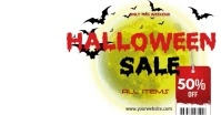 Halloween Sale Video design Facebook Event Cover template