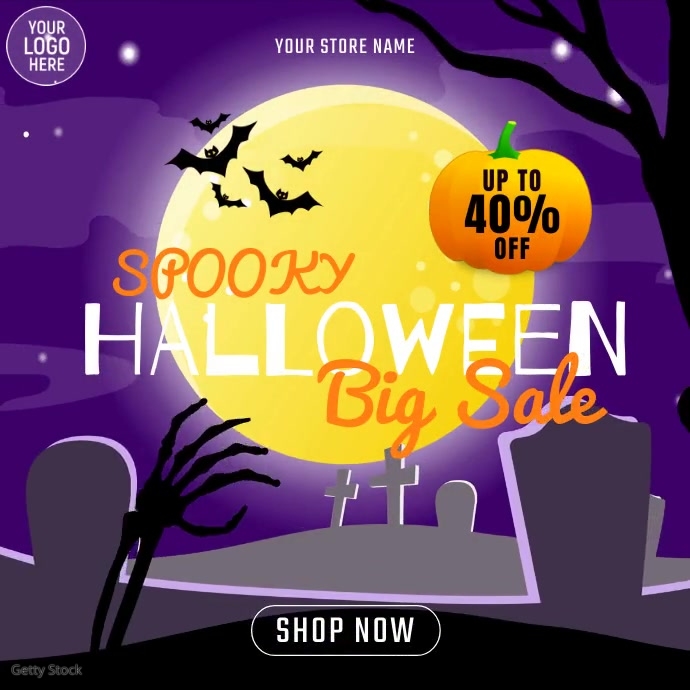 Halloween Sale Video Template PosterMyWall