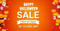 halloween sales delt Facebook-billede template