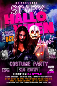 Halloween Scarry Night Party  Poster template